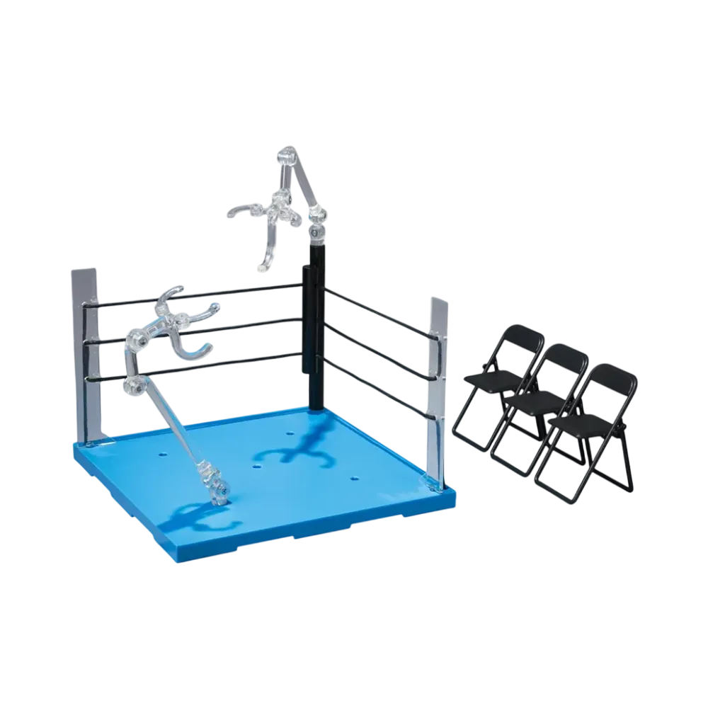 BANDAI "TAMASHII STAGE" ACT RING CORNER (NEUTRAL) & FOLDING CHAIR SET for S.H.Figuarts