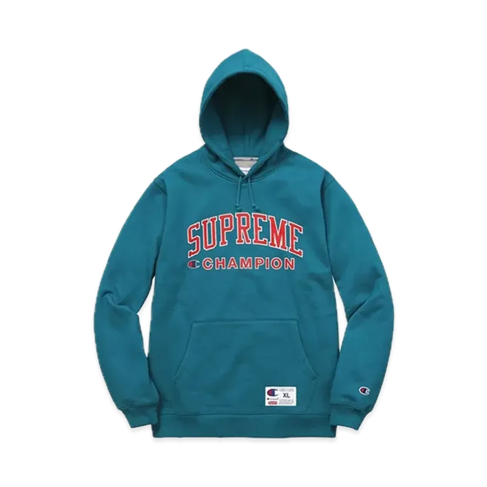 Supreme x Champion Hooded Sweatshirt "Teal"