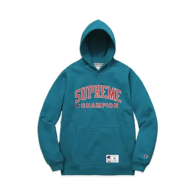 Supreme x Champion Hooded Sweatshirt "Teal"