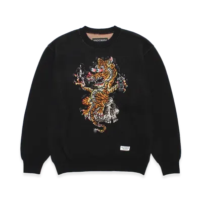 WACKO MARIA Tim Lehi / Jacquard Knit Sweater "Black"