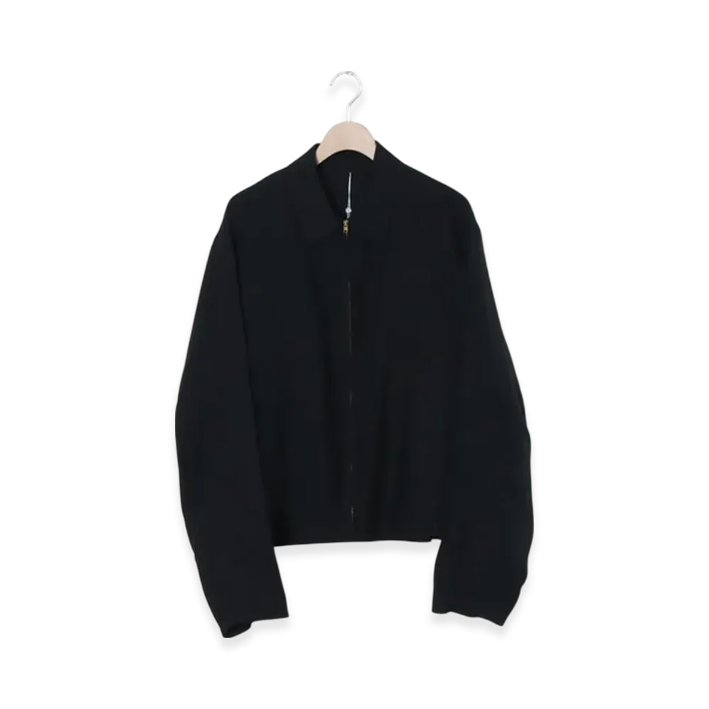 COMOLI Canapa Zip Short Jacket "Black"