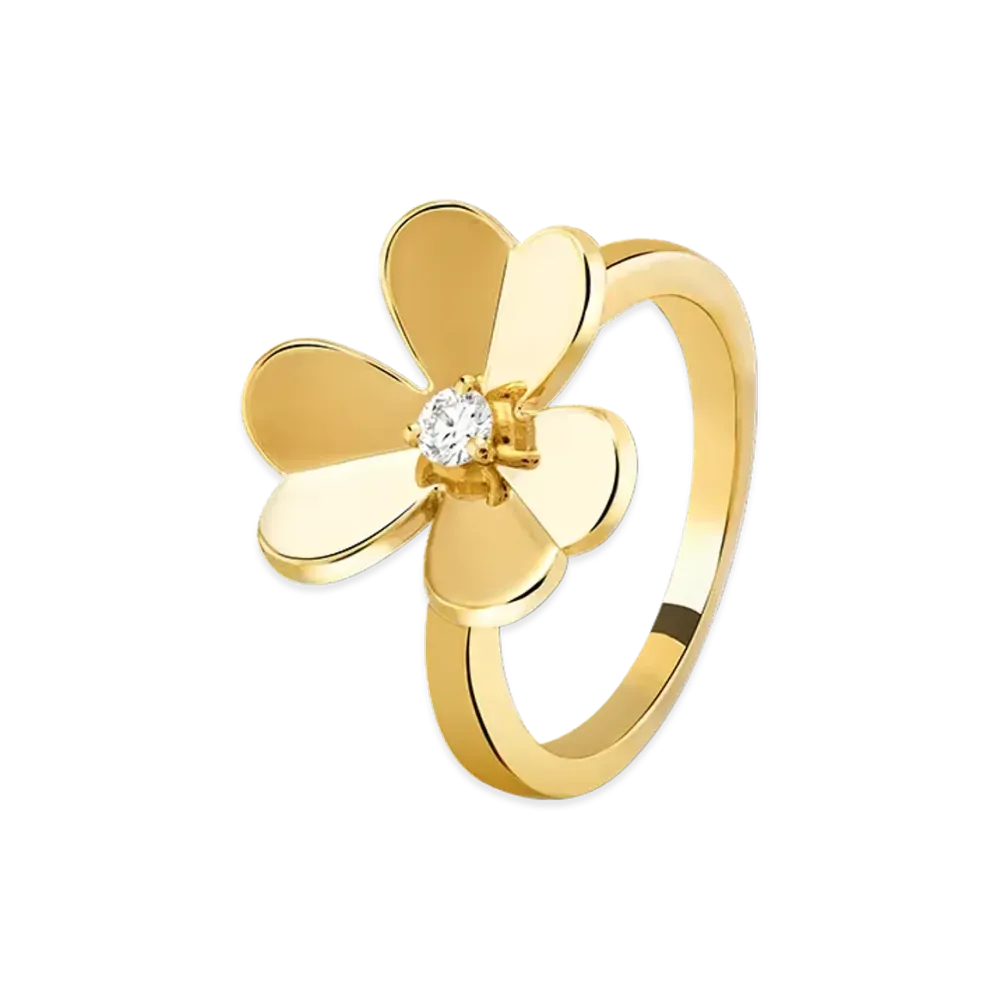 Van Cleef & Arpels Frivole ring 1 flower small model "18K Yellow gold/Diamond"