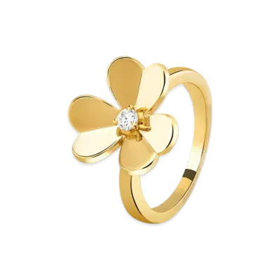 Van Cleef & Arpels Frivole ring 1 flower small model "18K Yellow gold/Diamond"