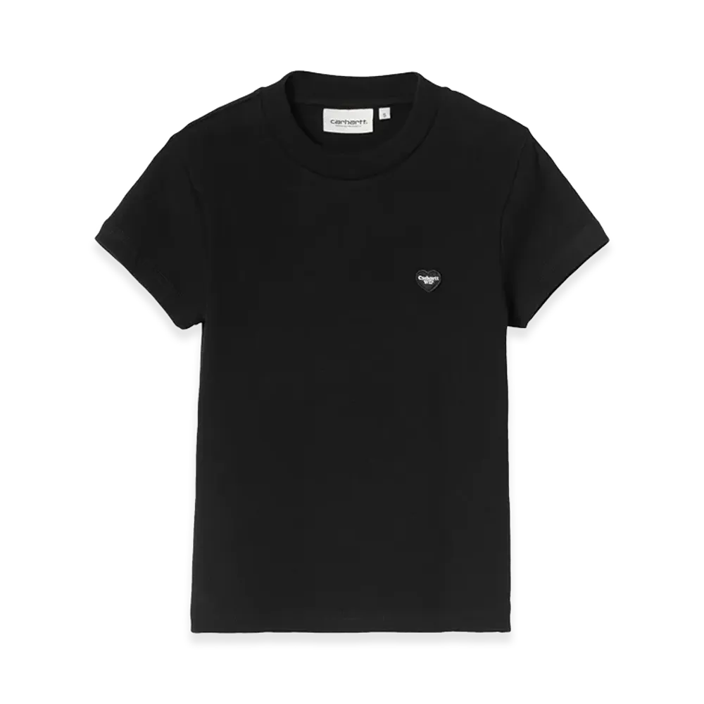 Carhartt WIP Women's S/S Small Heart Patch T-Shirt "Black/Black"
