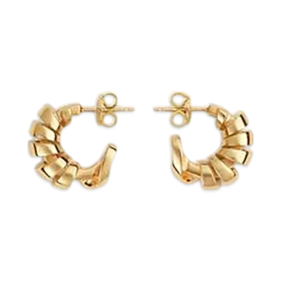 Bottega Veneta Twist Earrings "Yellow Gold"