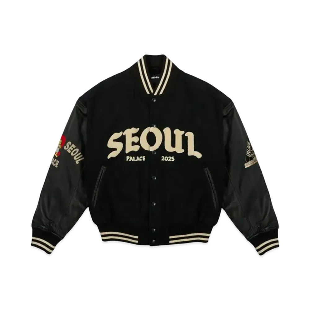 PALACE Seoul 2 Seoul Varsity Jacket "Black"