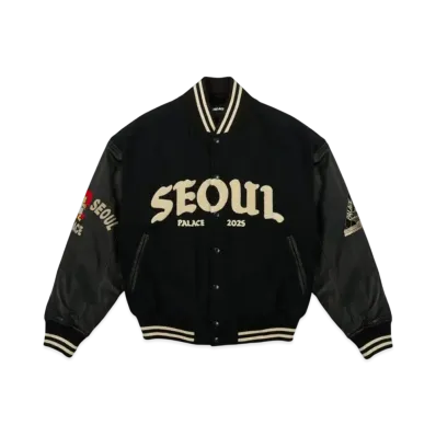 PALACE Seoul 2 Seoul Varsity Jacket "Black"