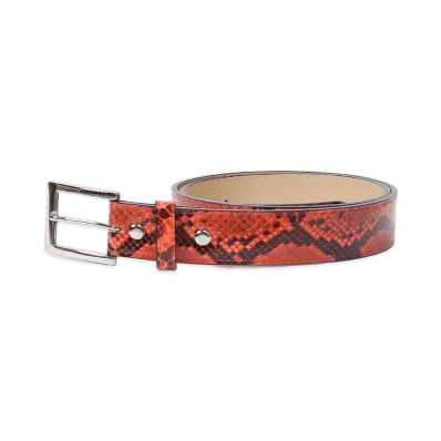 WACKO MARIA Python Leather Belt "Orange"