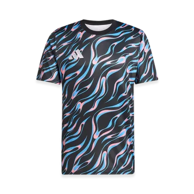 adidas Short-Sleeve Training Jersey "Black/Blue Burst/Bliss Pink"