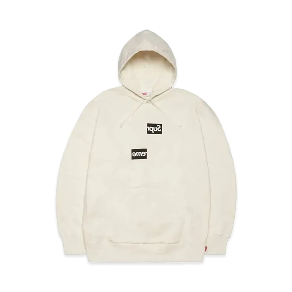 Supreme x COMME des GARCONS SHIRT Split Box Logo Hooded Sweatshirt "White"