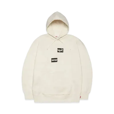 Supreme x COMME des GARCONS SHIRT Split Box Logo Hooded Sweatshirt "White"