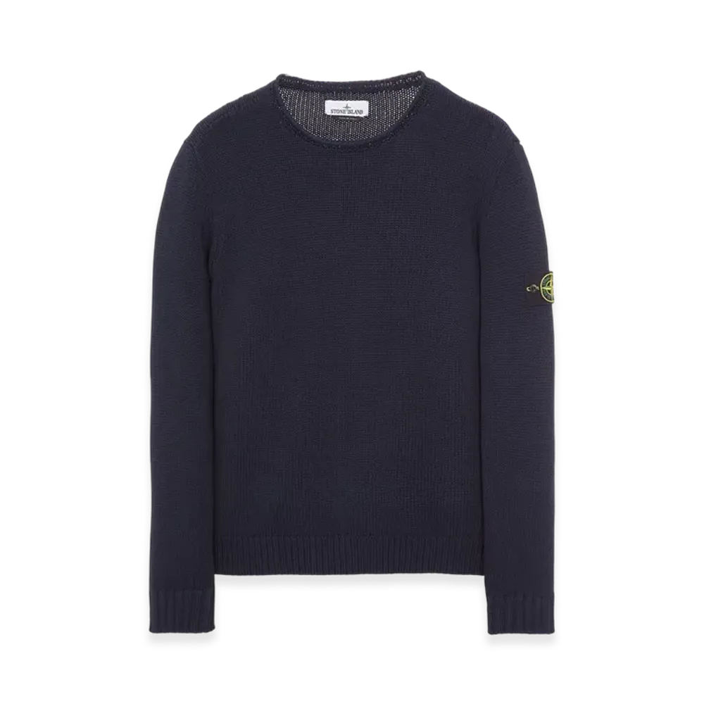 Stone Island 538B6 Cotton Nylon Crewneck Knit - 23SS "Blue"