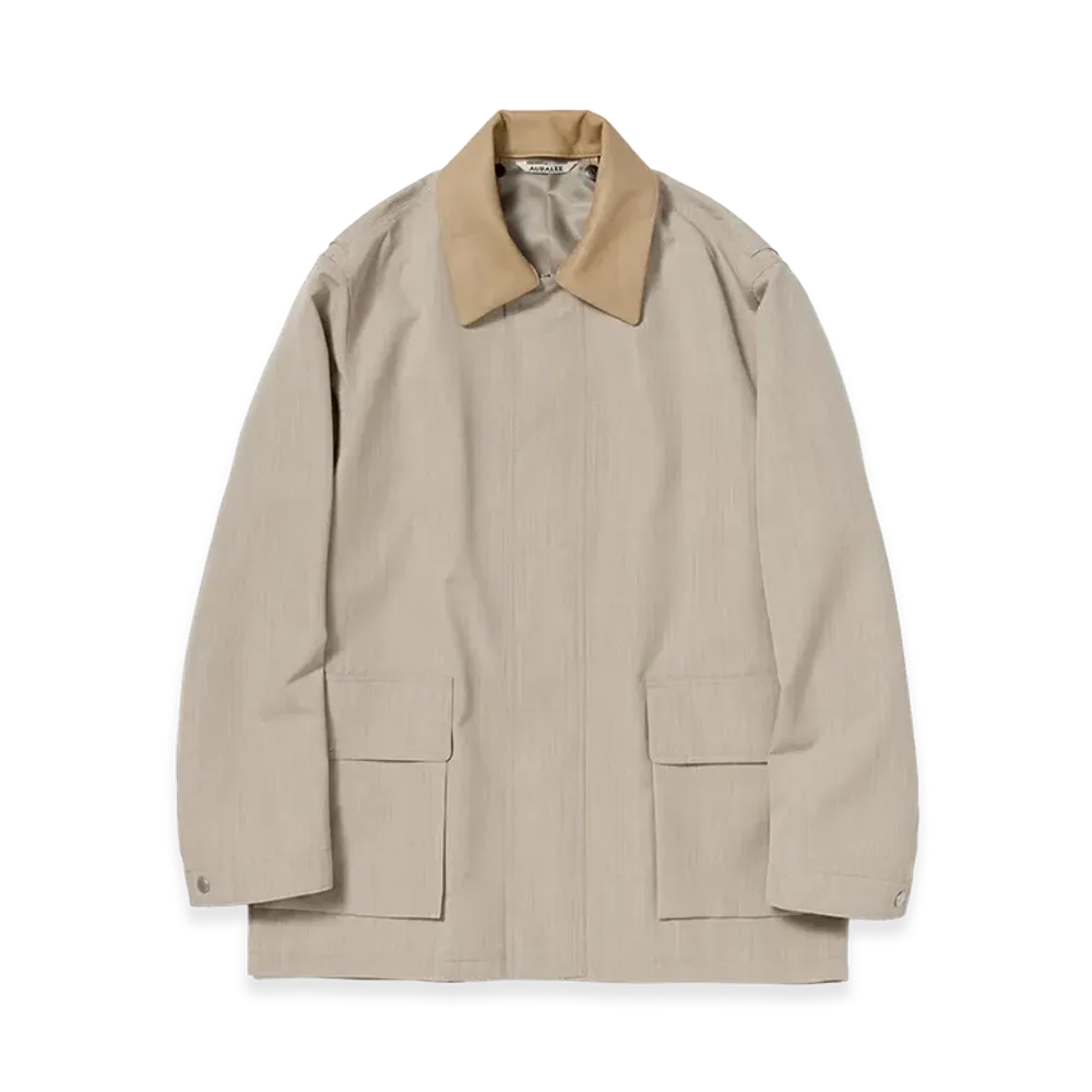 AURALEE Wool Max Canvas Blouson "Top Gray Beige"