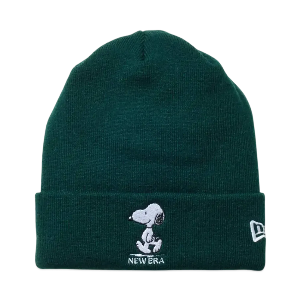 NEW ERA x PEANUTS Basic Cuff Knit Snoopy "Dark Green"
