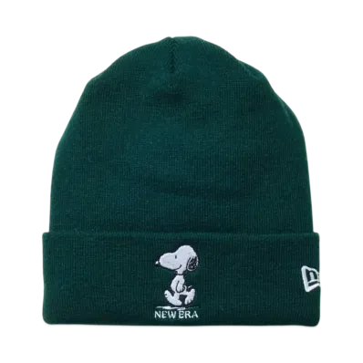 NEW ERA x PEANUTS Basic Cuff Knit Snoopy "Dark Green"