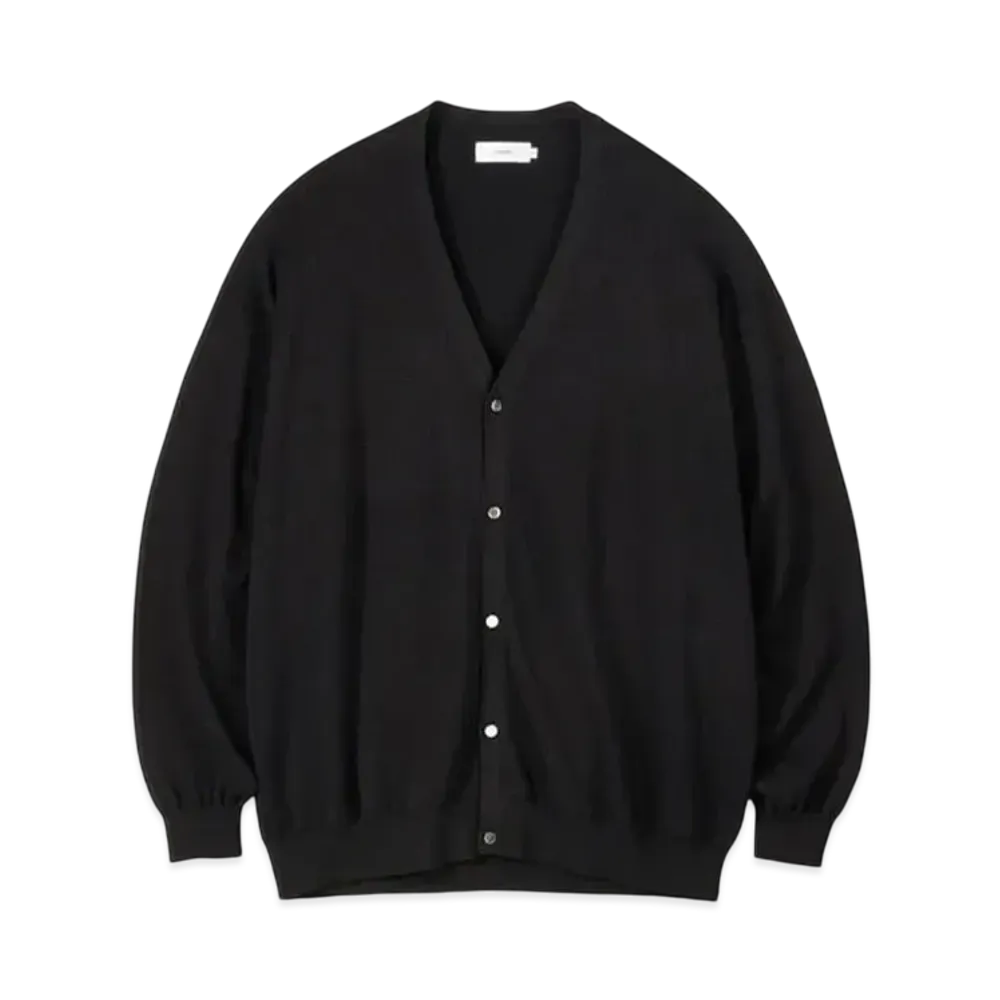 Graphpaper Suvin High Gauge Knit Cardigan "Black"