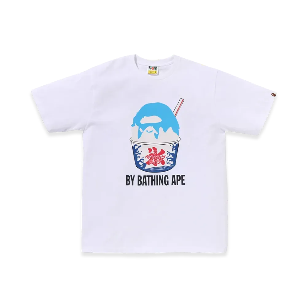 A BATHING APE Shave Ice by Bathing Ape Tee "White/Blue"