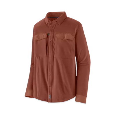 Patagonia Men's Long Sleeve Early Rise Snap Shirt "Red"