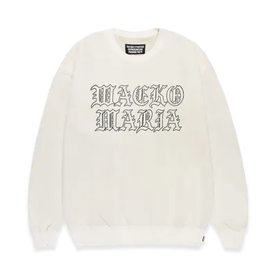 WACKO MARIA Washed Heavy Weight Sweat Shirt "Ivory"