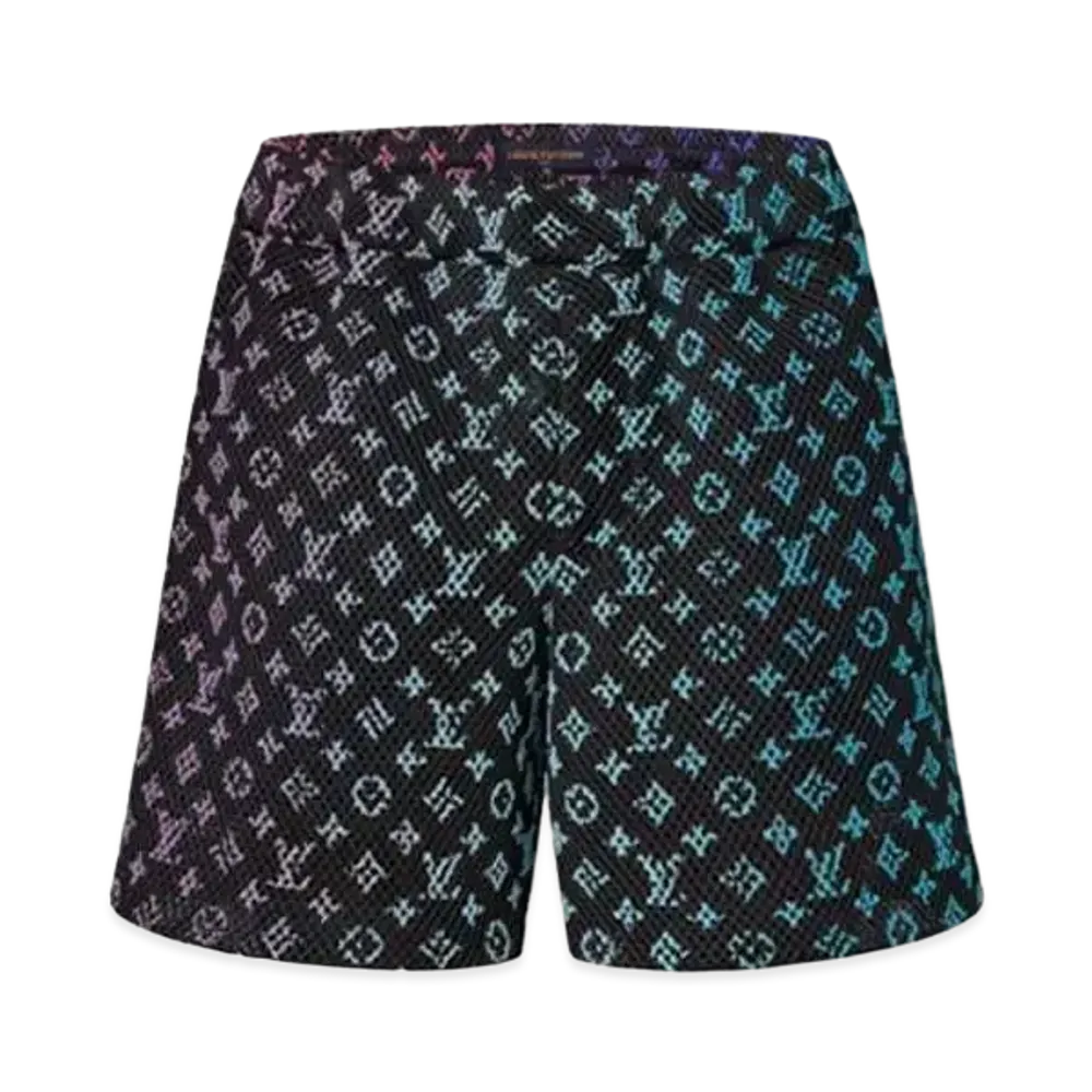 Louis Vuitton Mesh Shorts Gradient Monogram "Noir"