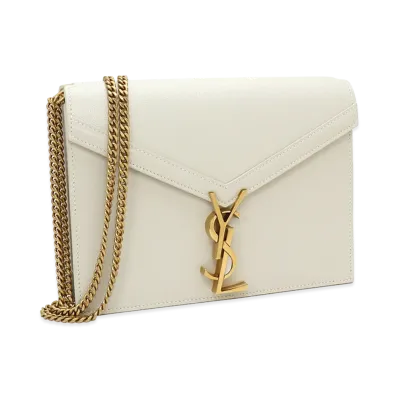 Saint Laurent Women's Cassandra Shoulder Bag "Crema Soft"