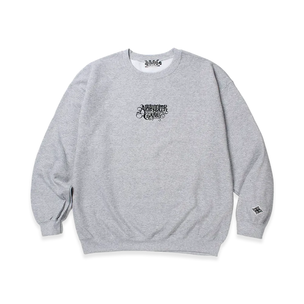 APHRODITEGANG Classic Logo Embroidery Sweat Shirt "Gray/Black"