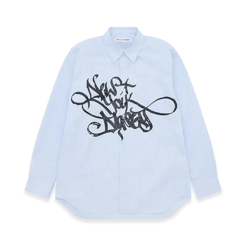 COMME des GARCONS SHIRT x A$AP Nast New York Nasty Shirt "Blue Pinstripe"