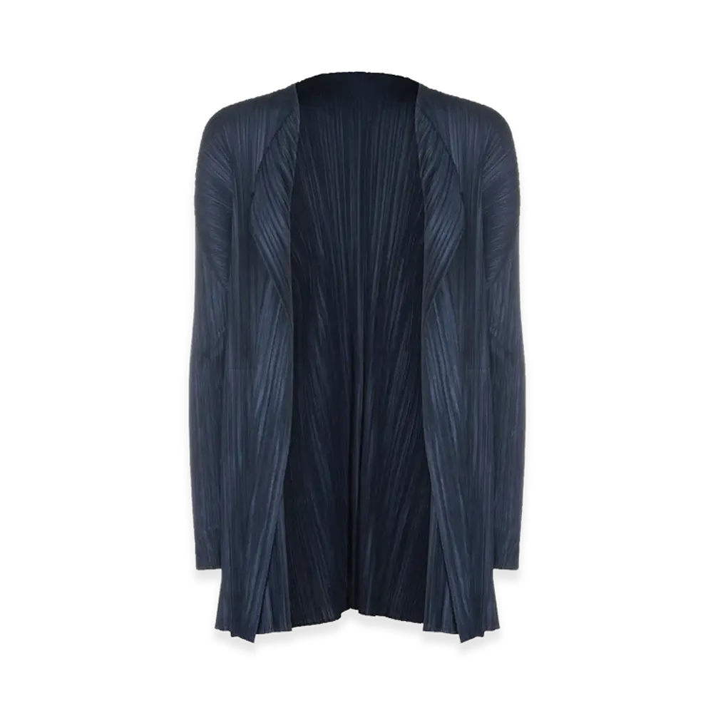 PLEATS PLEASE ISSEY MIYAKE Women's Mellow Pleats Cardigan "Blue"