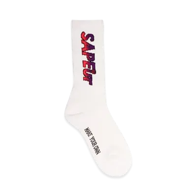 SAPEur Gradation Logo Socks "Red Purple"