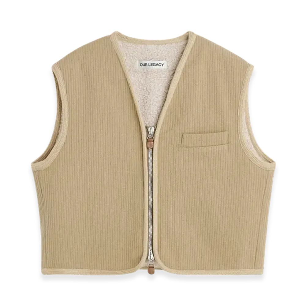 OUR LEGACY Top Vest "Sand Dune Jumbo Bedford"