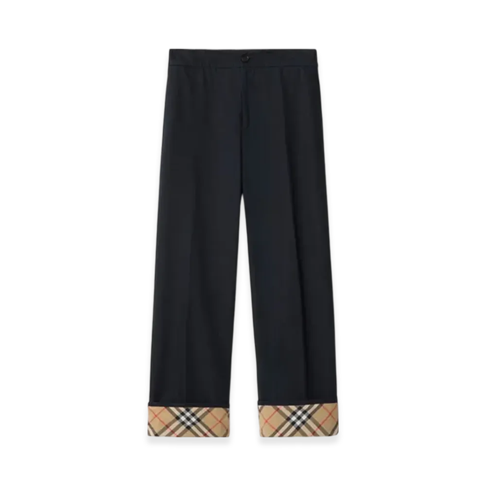 Burberry Gabardine Trousers "Navy"