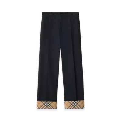 Burberry Gabardine Trousers "Navy"