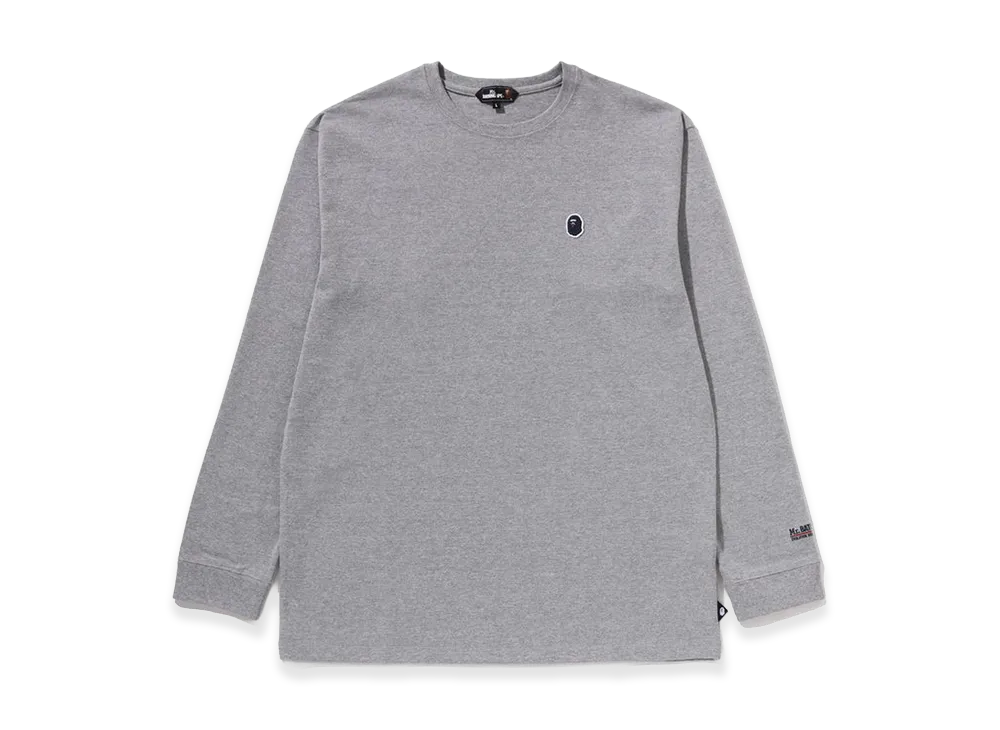 A BATHING APE Mr. BATHING APE Light Weight LS Tee "Gray"