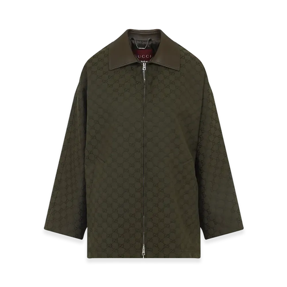 GUCCI Women's GG Cotton Jacket "Green"