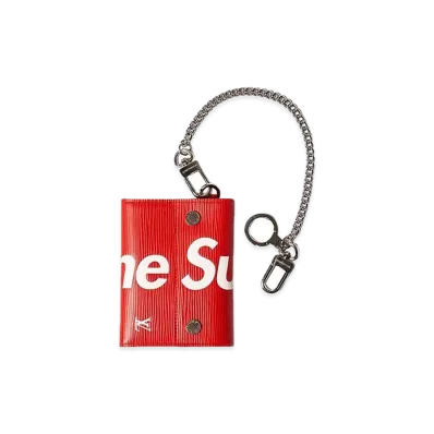 Supreme x Louis Vuitton Chain Wallet "Red"