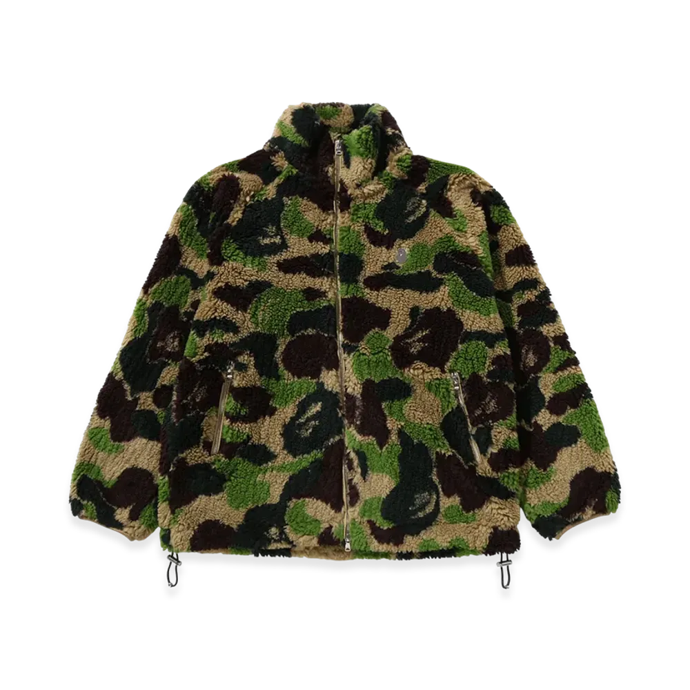 A BATHING APE Metal One Point Boa Jacket "Green"