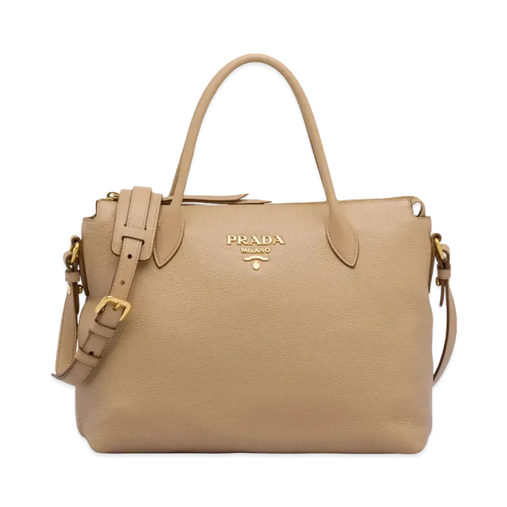 PRADA Leather Handbag "Beige Pink"