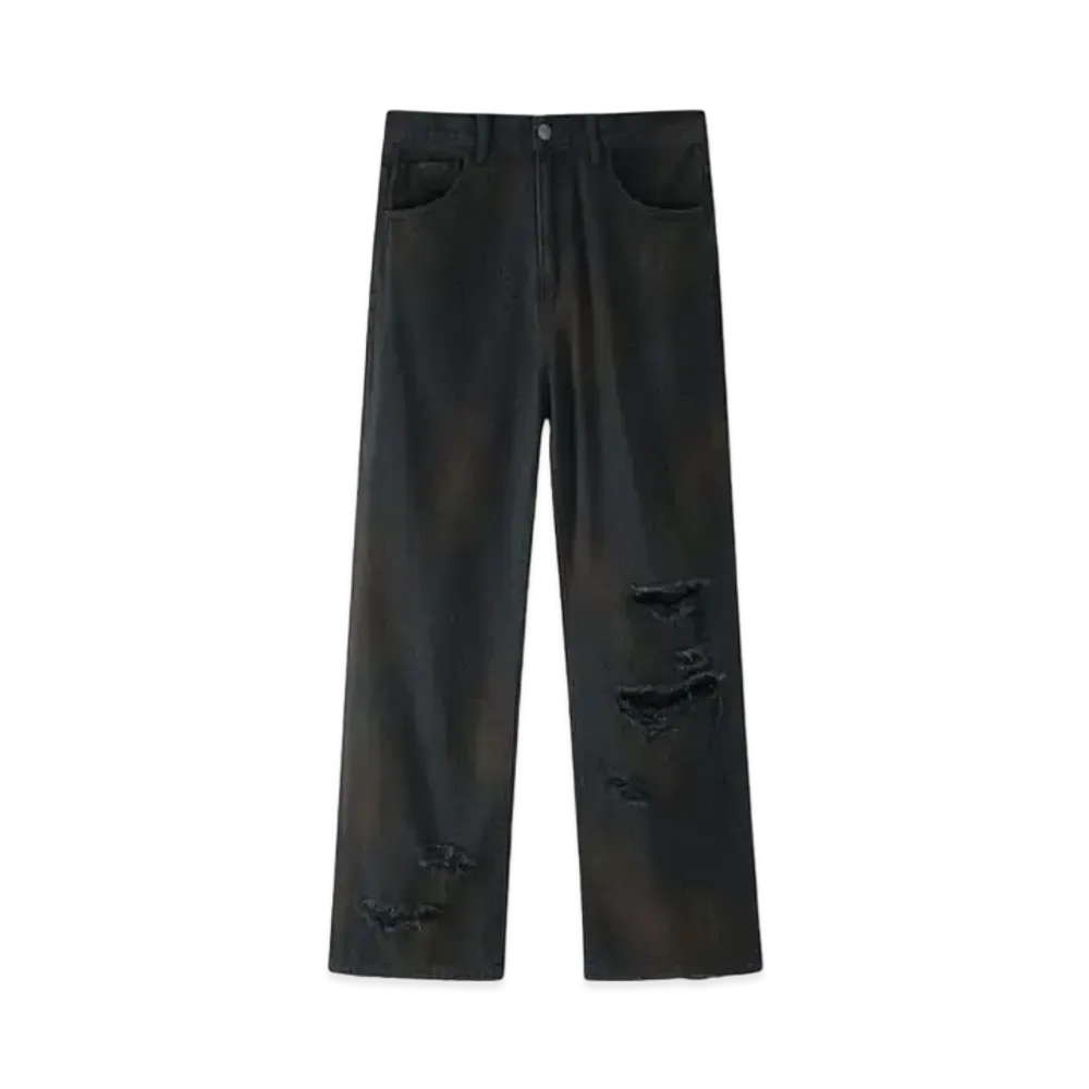 SUPPLIER Distressed Denim Pants "Black"