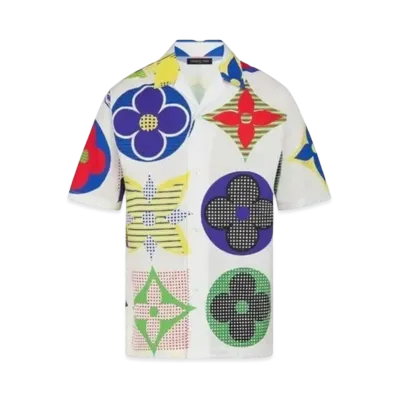 Louis Vuitton Monogram Hawaiian Fit Shirt "Blanc/Multicolor"