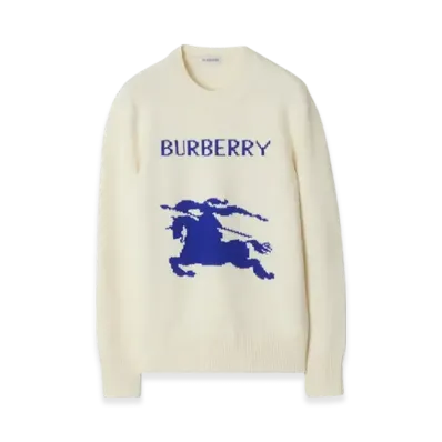 Burberry EKD Wool Cashmere Sweater "Off White"