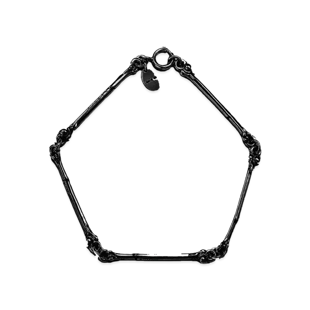TAKAHIROMIYASHITATheSoloist. skeleton bone bracelet.-L- "black"