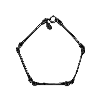 TAKAHIROMIYASHITATheSoloist. skeleton bone bracelet.-L- "black"