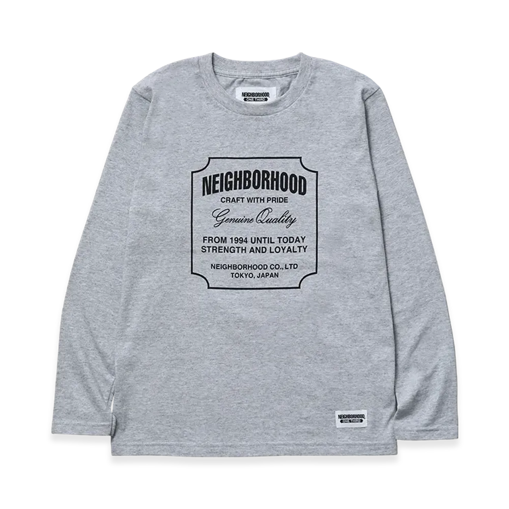 NEIGHBORHOOD Ot. Tee LS-6 "Gray"