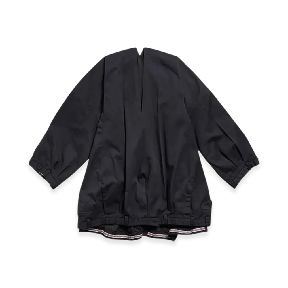 BALENCIAGA Women's Upcycled Long Sleeve Vareuse Dress "Dark Navy"