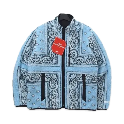 Supreme Reversible Bandana Fleece Jacket "Blue"