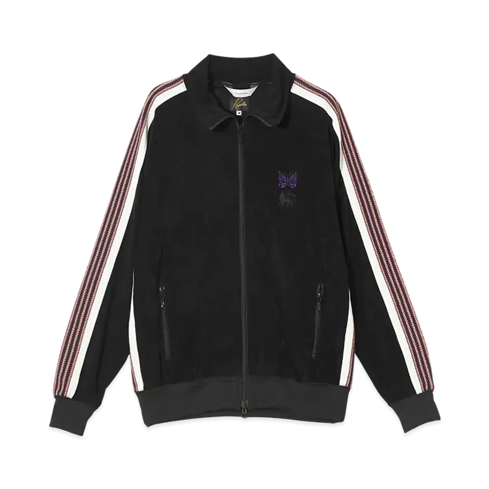 NEEDLES x Sasquatchfabrix. Track Jacket - Poly Velour "Black"