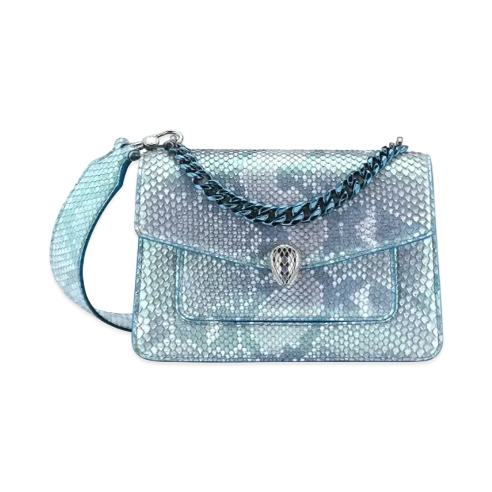 BVLGARI Serpenti Forever Crossbody Bag "Light Blue"