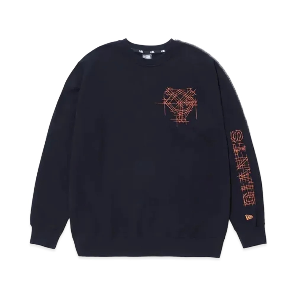 NEW ERA x TAKAHIROMIYASHITATheSoloist. Fleece Sweat Crew Neck Yomiuri Giants "Black/Orange"
