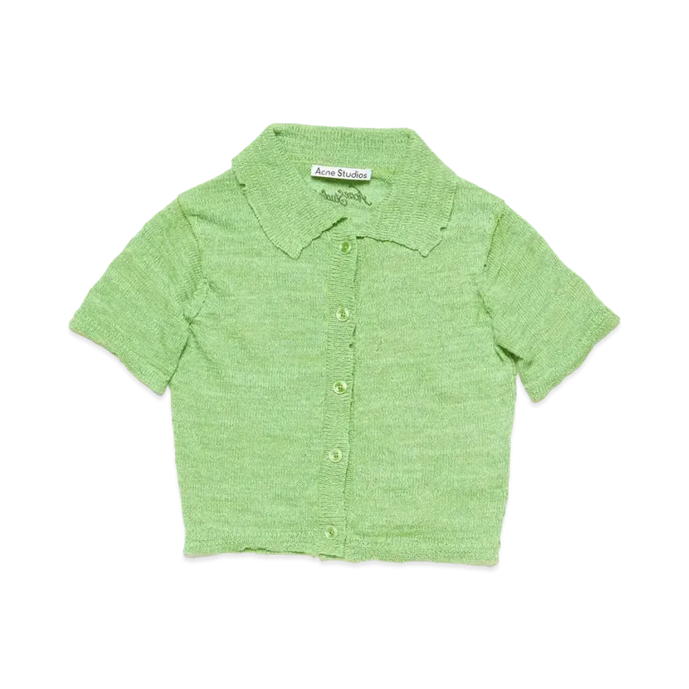 Acne Studios Short Sleeve Cardigan "Bright Gree"