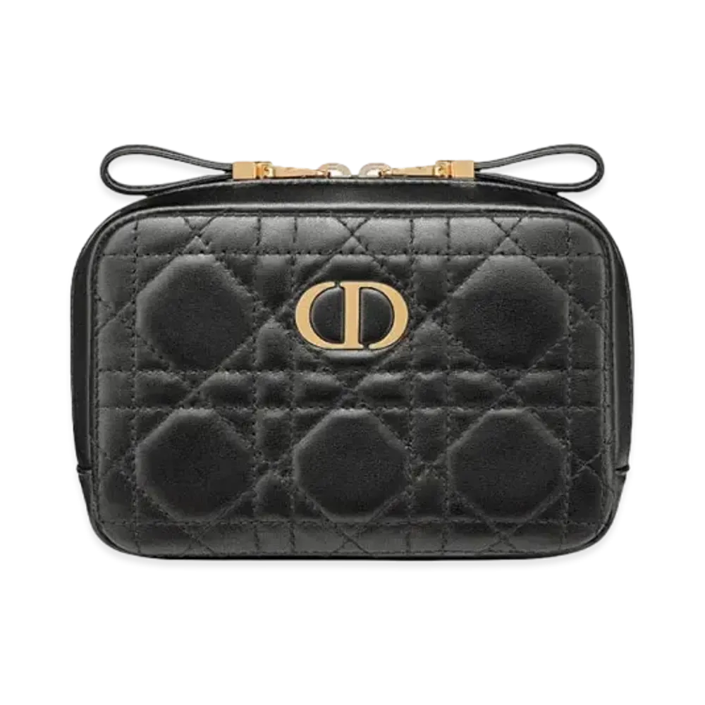Dior Small Dior Caro Zipped Pouch "Black"